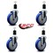 Service Caster 5'' Blue Poly Wheel Swivel 1-1/2'' Expanding Stem Caster Set, 4PK SCC-EX20S514-PPUB-BLUE-112-4 - alternate 4